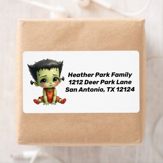 Baby Frankenstein Return Address Label (Insitu)
