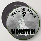 Baby Frankenstein Shower Ronde Button 6,0 Cm (Voorkant /achterkant)