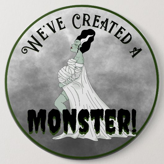Baby Frankenstein Shower Ronde Button 6,0 Cm (Voorkant)