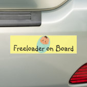 Baby, Freeloader aan boord #2 - Bumpersticker (Op auto)