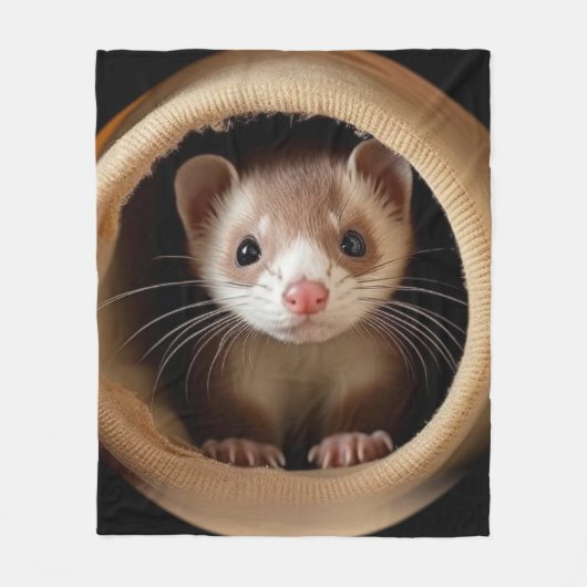 Baby frettengezicht - Schattigee fretten Fleece Deken (Voorkant)