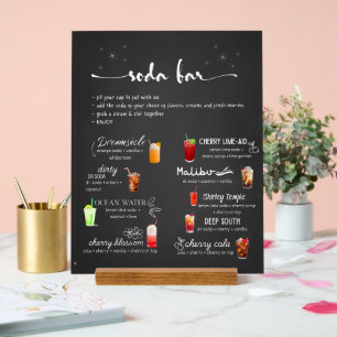 Baby Frisdrank Klaar om te SPuiten Frisdrank Bar Acryl Bord