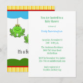Baby Frogs Baby shower Uitnodiging (Voorkant / Achterkant)