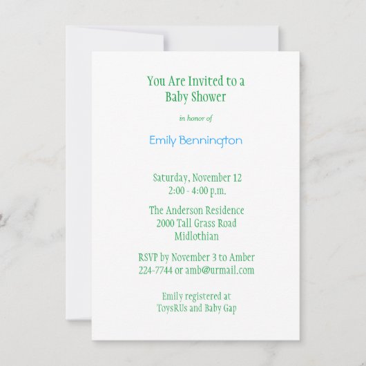 Baby Frogs Baby shower Uitnodiging (Voorkant)