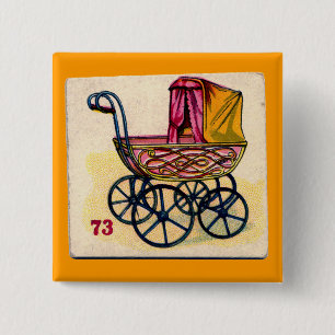 Baby-game-kaart Vierkante Button 5,1 Cm