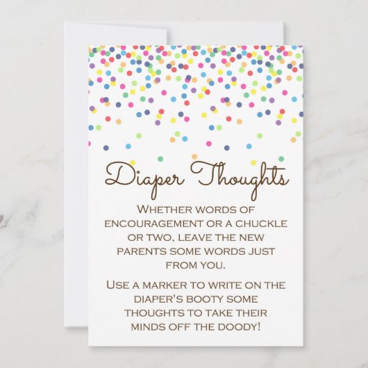 Baby Game Sign Size 5x7" Kaart (Voorkant)