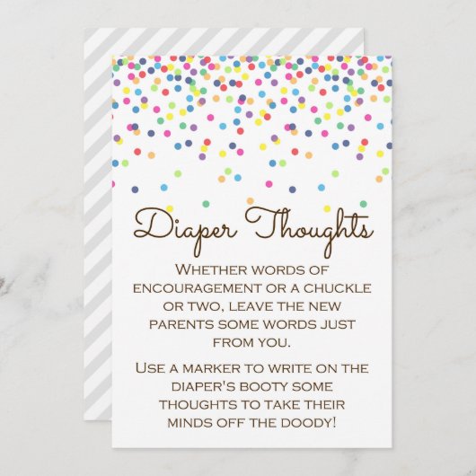 Baby Game Sign Size 5x7" Kaart (Voorkant / Achterkant)