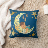 Baby Ganesha sleeping amongst the moon and stars Kussen (Deken)