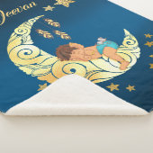 Baby Ganesha with moon and stars Sherpa Deken (3/4)