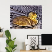 baby ganzenschilderij poster (Thuiskantoor)