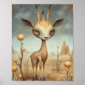 Baby Gazelle African Animal | Gazelle Wall Print (Voorkant)