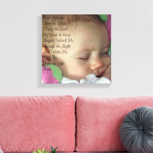 Baby Gebed Canvas Afdruk (Insitu (Woonkamer))
