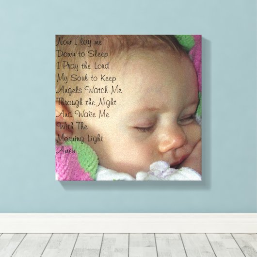 Baby Gebed Canvas Afdruk (Insitu (Houten vloer))