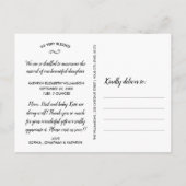 Baby Geboorte Aankondiging & Dank u Fotocollage Briefkaart (Achterkant)