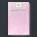 Baby Geboorte Aankondiging Dank u Gift Favor Post-it® Notes<br><div class="desc">Je personaliseert deze elegante Post-it Note door je eigen foto en door jouw namen te typen. Roze Snoep pastel glam achtergrond gouden Folie Lijst</div>