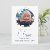 Baby Geboorte Aankondiging Foto Kerstmis (Staand voorkant)