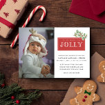 Baby Geboorte Aankondiging Foto Kerstmis<br><div class="desc">'Dit is het seizoen om vrolijk te zijn, en er is geen betere reden om feestvreugde te verspreiden dan met deze Baby Birth Announcement Family Christmas Holiday Kaart, het aankondigen van de komst van uw bundel van vreugde! Met een hartverwarmende foto en een "Tis het seizoen om vrolijk te zijn"...</div>
