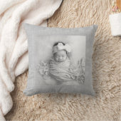 Baby Geboorte Aankondiging Foto Kinderkamer Decor  Kussen (Deken)
