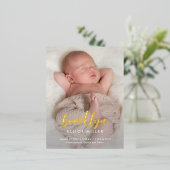 Baby geboorte- en aankondiging Briefkaart geborste (Staand Voorkant)