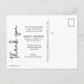 Baby geboorte Foto MODERN Script bedankt Aankondigingskaart (Achterkant)