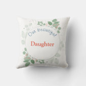 Baby geboorte met Giraffe en gelede bladeren Kussen (Achterkant)