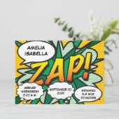 Baby Geboorte Statistieken Comic Book Pop Kunst Aa Kaart (Staand voorkant)