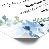 Baby Geboorte Statistieken Floral Foto Afdruk (Hoek)