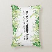 Baby Geboorte Stats Aangepaste Naam Tropische Groe Accent Kussen (Voorkant(Verticaal))