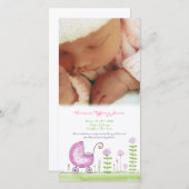 Baby Geboorteaankondiging Custom Made Photo Card Aankondiging (Voorkant / Achterkant)