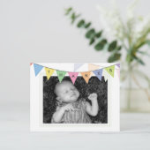 Baby Geboorteaankondiging Dank u Foto Briefkaart (Staand voorkant)