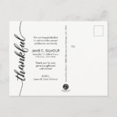 Baby geboorteaankondiging dankbare aangepaste foto aankondigingskaart (Achterkant)