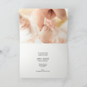 Baby geboorteaankondiging Fotocollage Bedankt Kaart (Binnen)