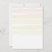 BABY GEBOORTEAANKONDIGING Hallo Waterverf Stripes (Achterkant)