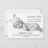 Baby geboorteaankondiging - Hartelijk dank Bedankkaart (Voorkant)