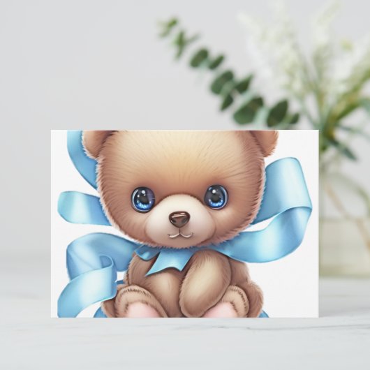 Baby Geboorteaankondiging Kaart | Foto toevoegen (Staand voorkant)