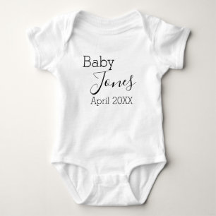 Baby geboorteaankondiging onthult Baby odysuit Romper