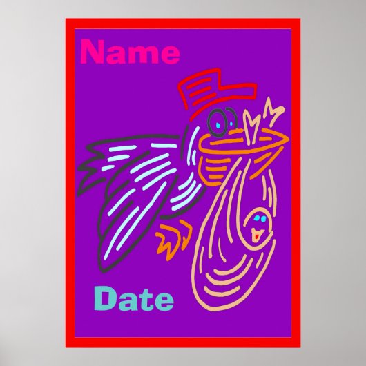 Baby Geboortedag Poster (Voorkant)