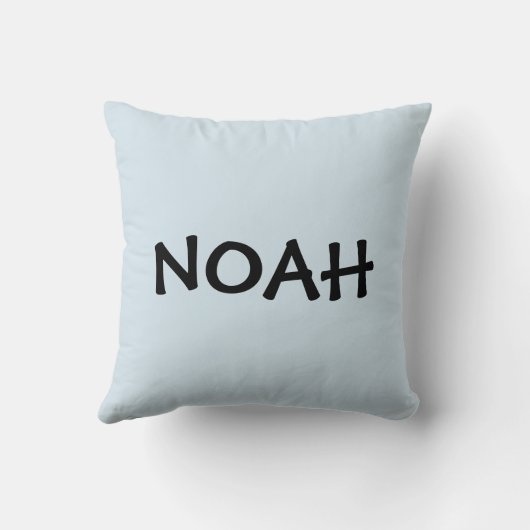 Baby Geboortedatum (blauw) Kussen (Achterkant)