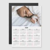 Baby Geboortedatum Kalender Magneet (Voorkant / Achterkant)
