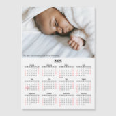 Baby Geboortedatum Kalender Magneet (Voorkant)