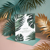 Baby Geboortedatum | Tropisch palm Leaf Aankondiging