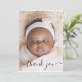 Baby Geboortefoto Aankondiging Hartelijk dank (Staand voorkant)