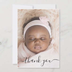 Baby Geboortefoto Aankondiging Hartelijk dank