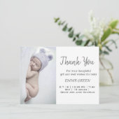 Baby Geboortefoto Aankondiging Hartelijk dank (Staand voorkant)