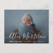 baby - geboortekaart van chic lettering briefkaart (Voorkant)