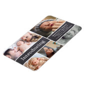 Baby Geboortekaartbekendmaking Fotocollage Introdu Magneet (Linkerzijde)