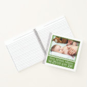 Baby Geboortestatistieken Foto Notitieboek | Groen (Binnen)