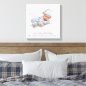 Baby Geboortestatistieken Fotomasker Pasgeboren aa Canvas Afdruk (Insitu (Slaapkamer))