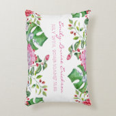 Baby Geboortestatistieken Meisje Bloemnaam Tropisc Decoratief Kussen (Voorkant(Verticaal))