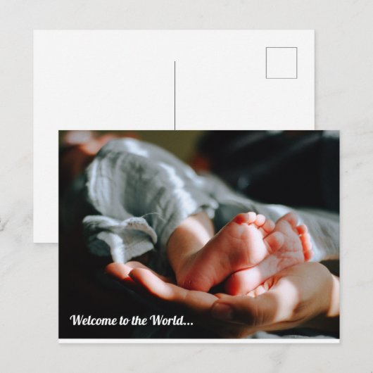 Baby Geboren Briefkaart (Voorkant / Achterkant)